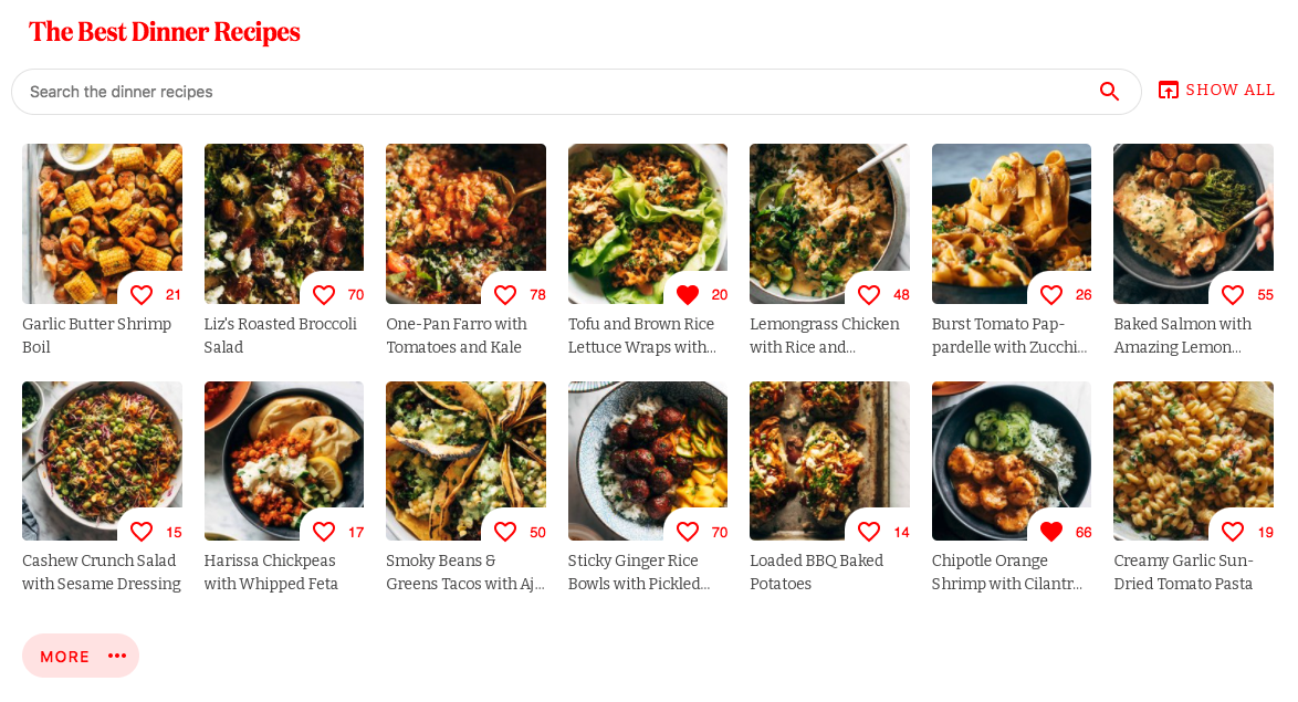 DCM dinner grid