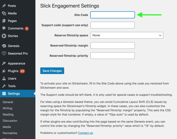 How to add Slicstream Plugin