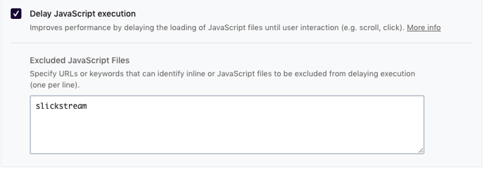 Slickstream WP Rocket Optimization