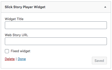 Slick Story Player Widget