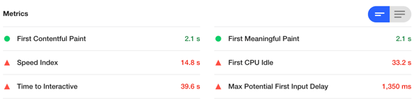 Performance without Slickstream - Slow
